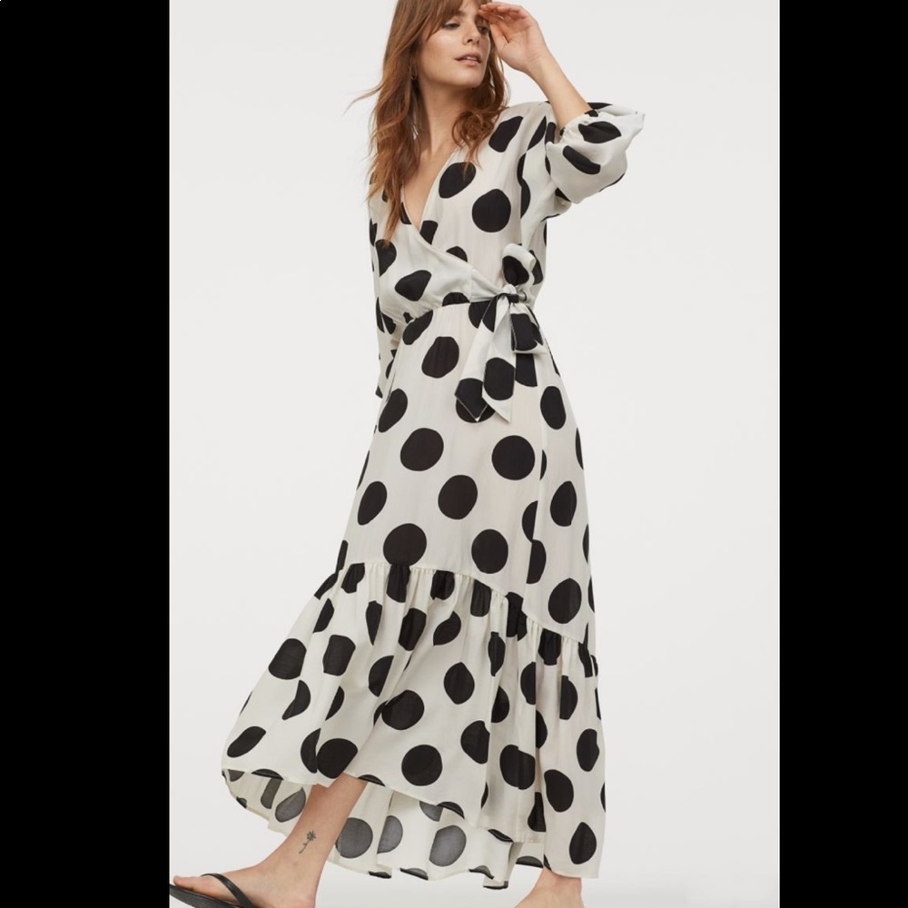 h&m polka dot dress